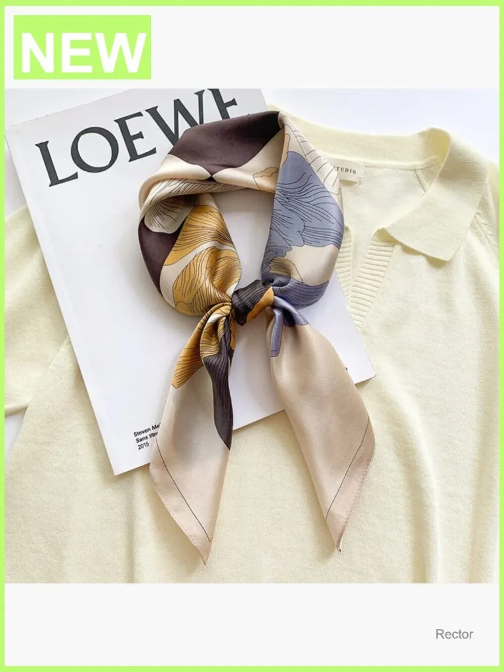 100% Mulberry Silk Neck Scarf 27x27 Square Lightweight Unisex Gift